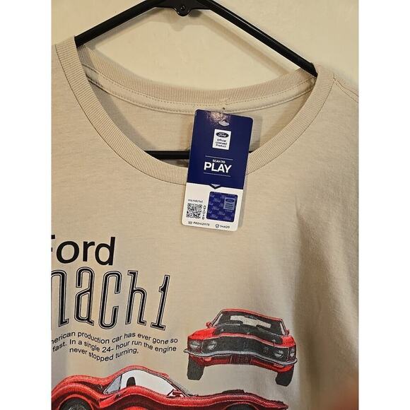 Men's Ford Mach 1 Mustang 1969 T-shirt Size L Tee Luv Tan - Picture 4 of 8